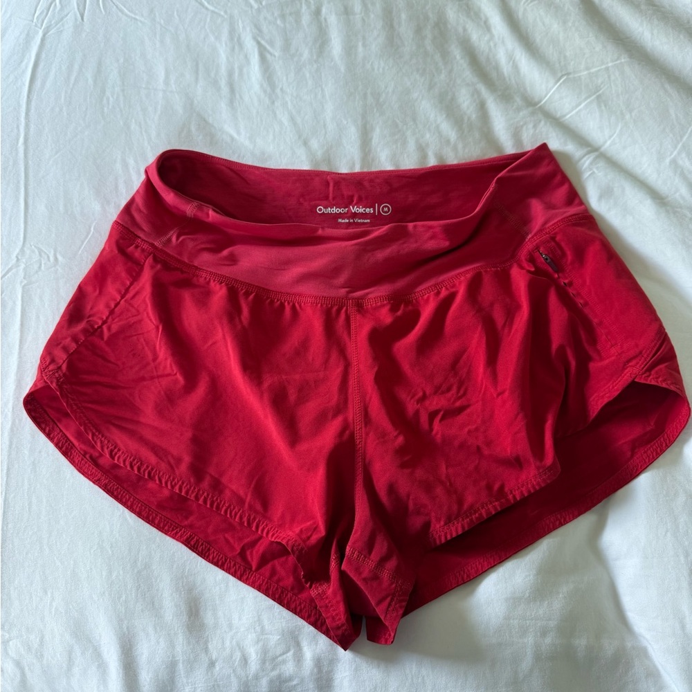 Outdoor Voices Women's Vibrant Red Athletic Shorts
